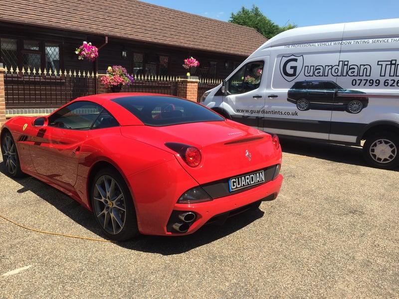 Ferrari California with Guardian Tints window tinting